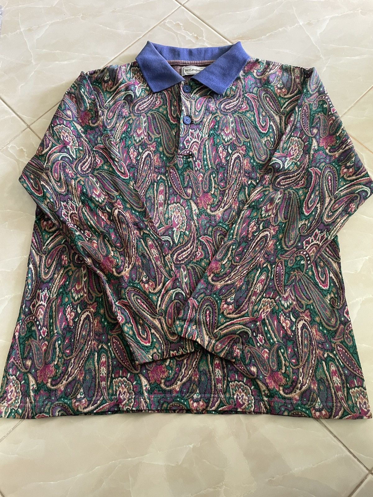 Yves Saint Laurent RARE DESIGN YVES LAURENT LONGSLEVE TSHIRT Size US M / EU 48-50 / 2 - 3 Thumbnail