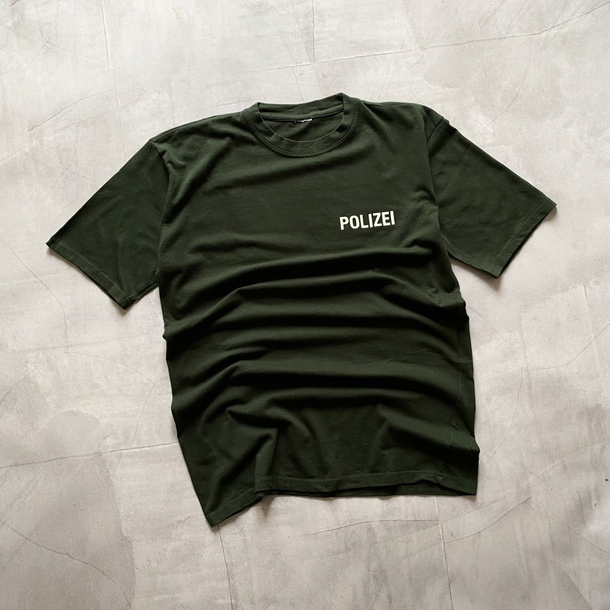 Japanese Brand × Vintage Vintage Polizei Vetements Style Oversized Big Logo T-shirt Size US XL / EU 56 / 4 - 3 Thumbnail