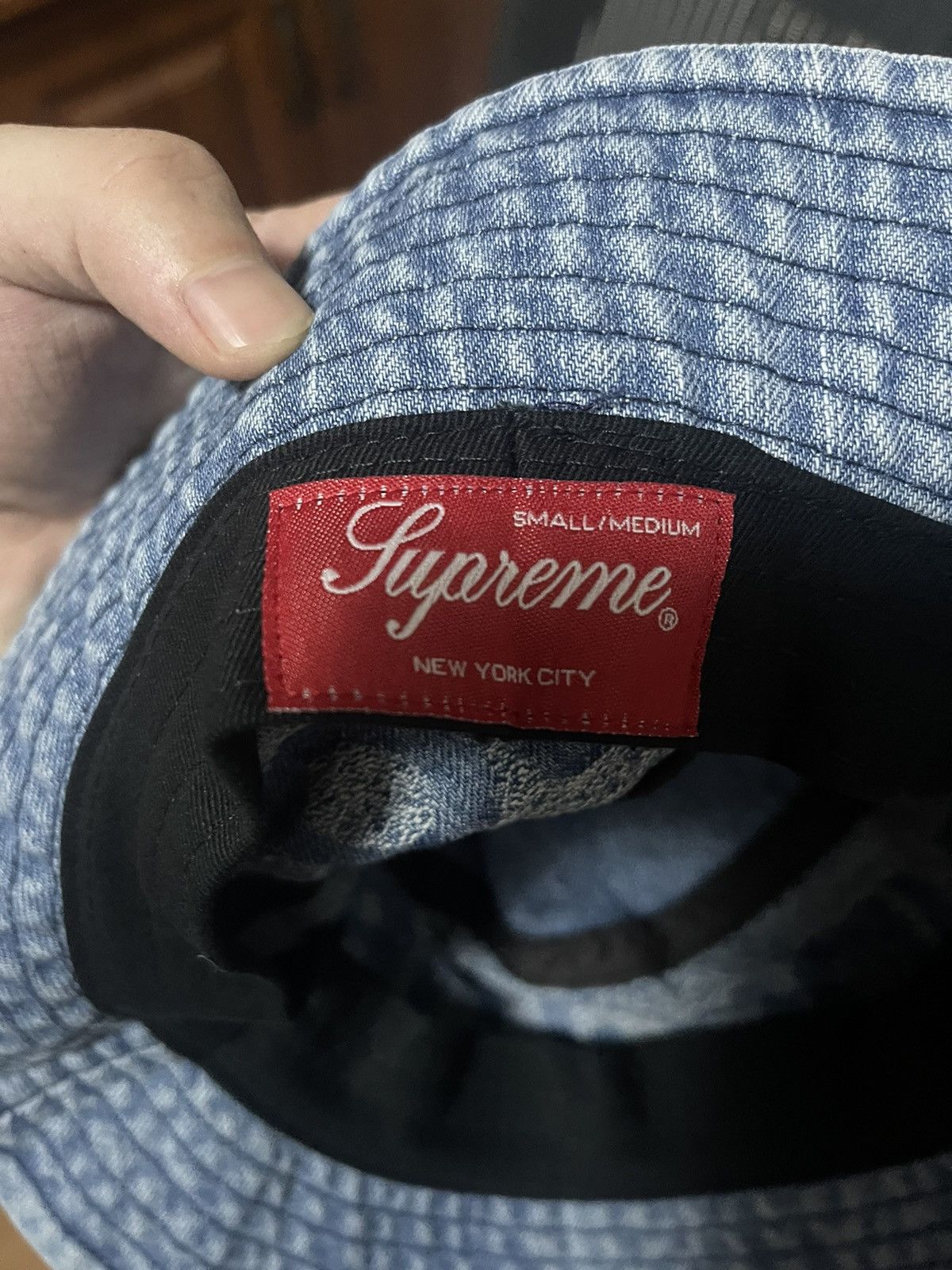 Supreme Supreme blue fade jacquard denim crusher s/m Size ONE SIZE - 3 Thumbnail