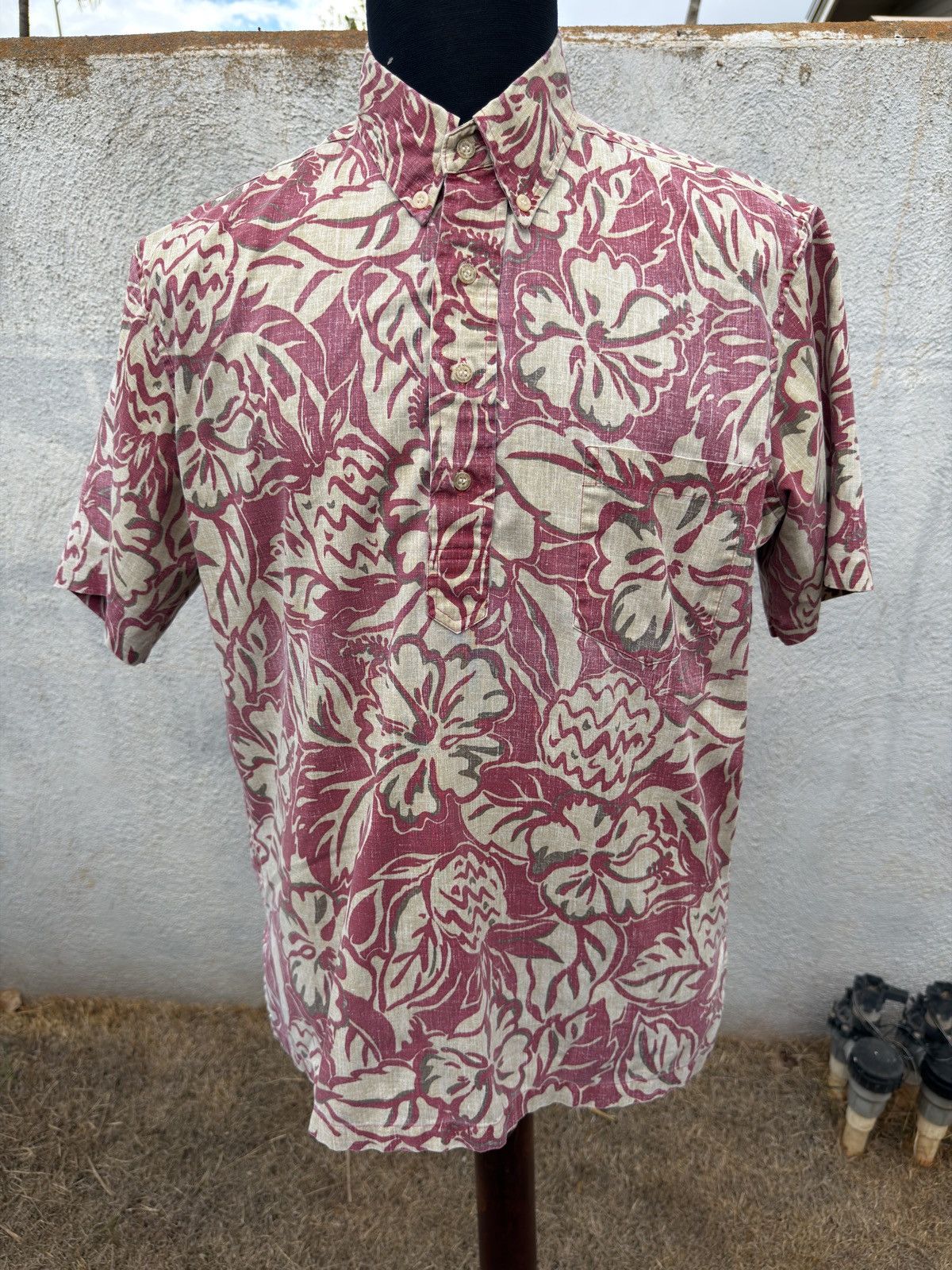 Reyn Spooner PreOwned Reyn Spooner Hawaiian Print Red/Beige Men's M Size US M / EU 48-50 / 2 - 1 Thumbnail