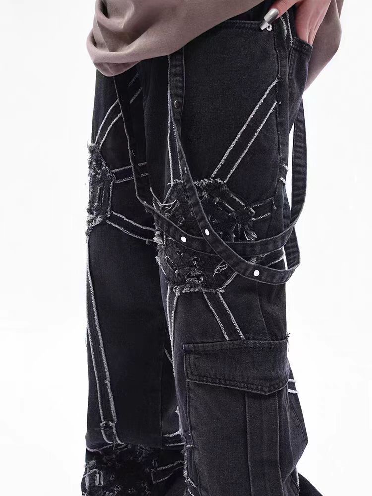 Japanese Brand × Jean West Coast Design Patch Washed Black Jeans Size US 30 / EU 46 - 5 Thumbnail