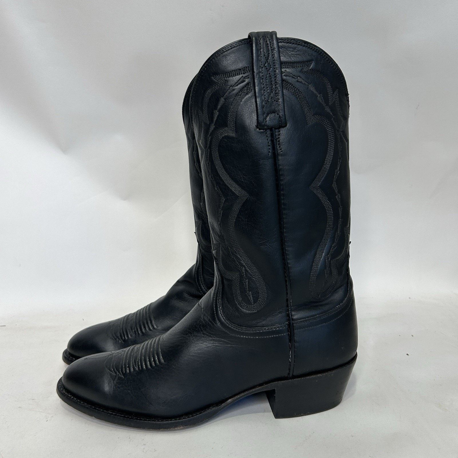 Lucchese Vintage Lucchese 2000 Genuine Elk Cowboy Boots “Black” Size US 8.5 / EU 41-42 - 6 Thumbnail