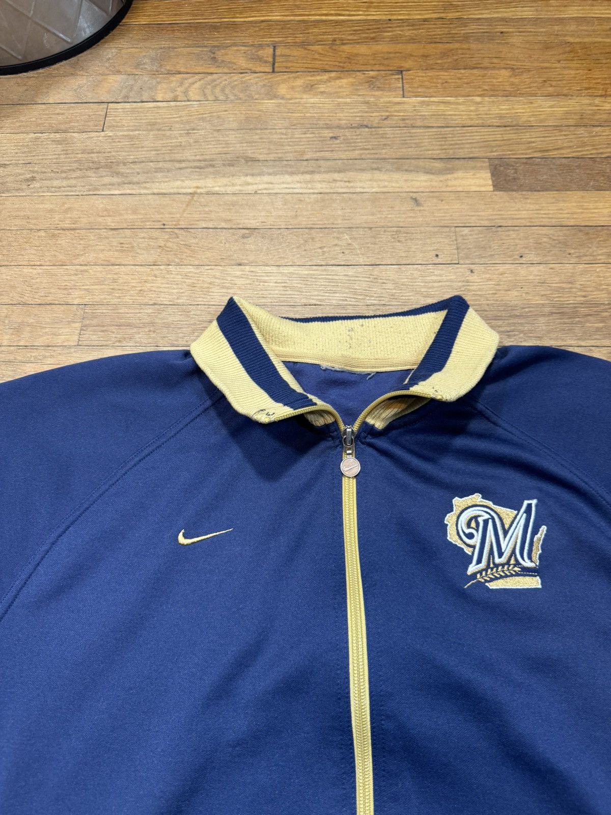 Nike × Vintage Vintage Milwaukee Brewers Nike Track Jacket Size US L / EU 52-54 / 3 - 5 Thumbnail