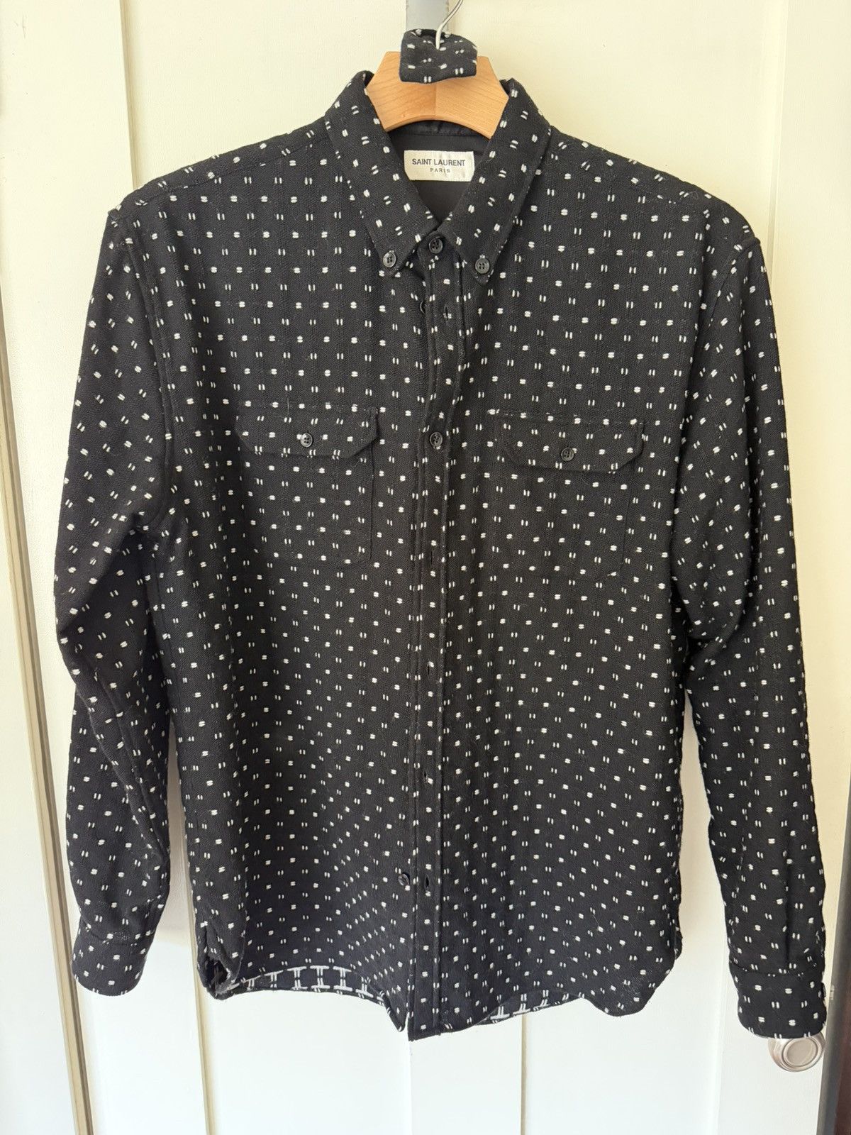 Saint Laurent Paris Saint Laurent Surchemise Wool Blend Shirt. 40 Size US M / EU 48-50 / 2 - 1 Thumbnail
