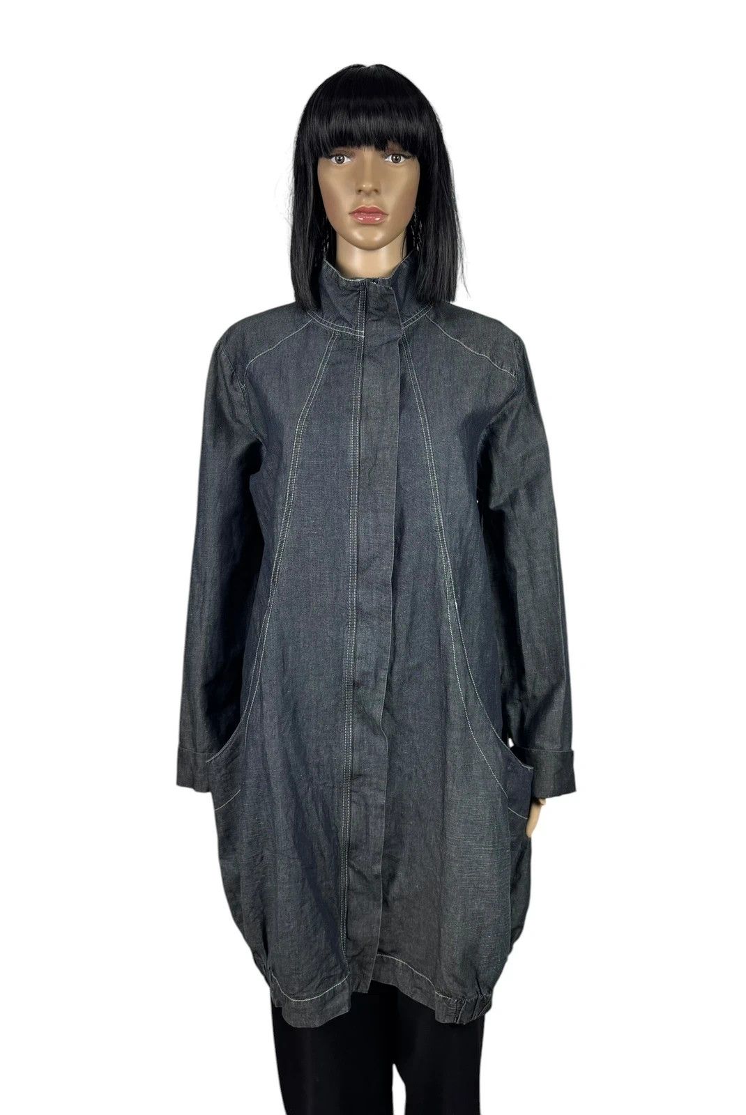Sarah Pacini Sarah Pacini Cotton Linen Coat size T3 Size L / US 10 / IT 46 - 1 Thumbnail