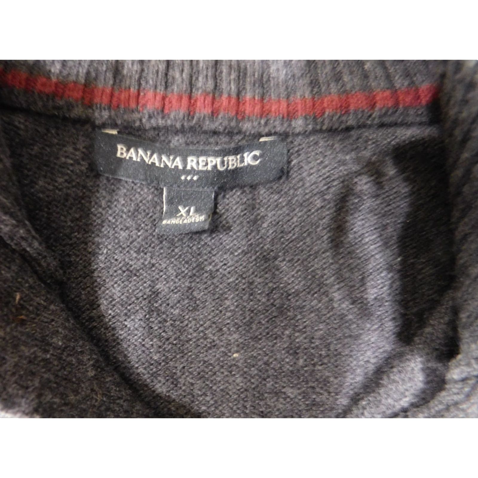 Banana Republic Banana Republic Sweater XL Mens Gray Wool Cotton Mock Neck Pullover Knit Stretch Regular Long Sleeve Size US XL / EU 56 / 4 - 5 Thumbnail
