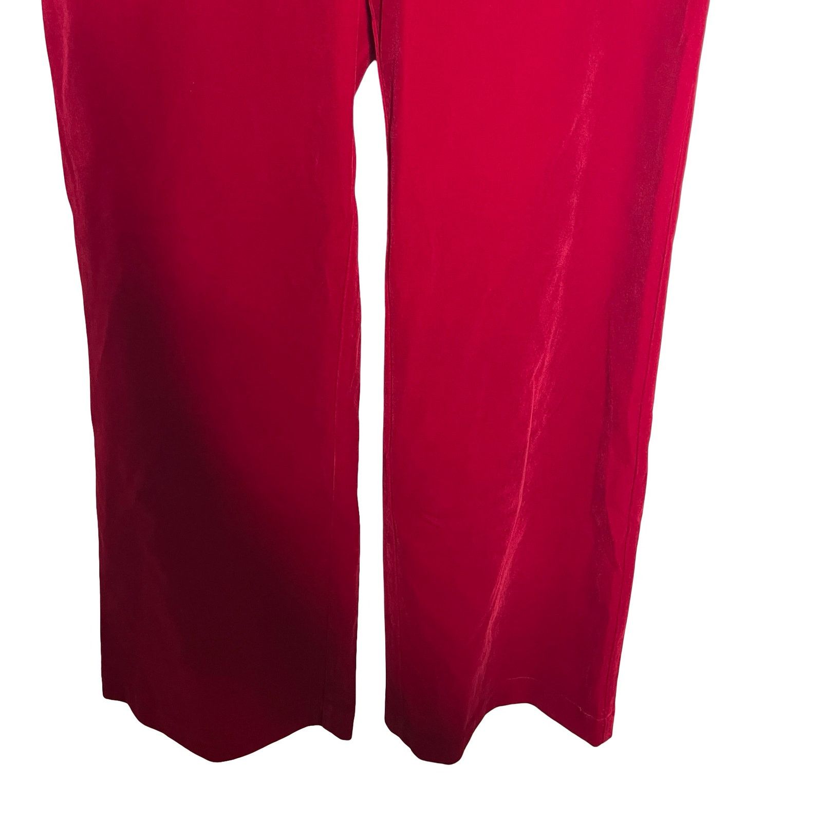 Rolla's ROLLA'S Ruby Red Velvet Wide Leg Sailor Pantankle length 26 Size 26" / US 2 / IT 38 - 7 Thumbnail