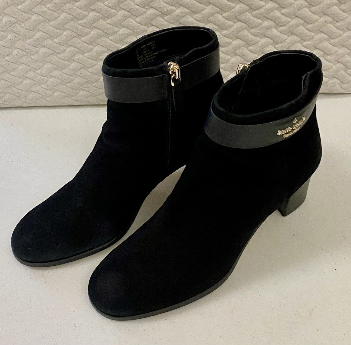 Kate Spade Kate Spade NY Black Suede Logo Ankle Morgan Bootie 9 US VGC Size US 9 / IT 39 - 12 Thumbnail