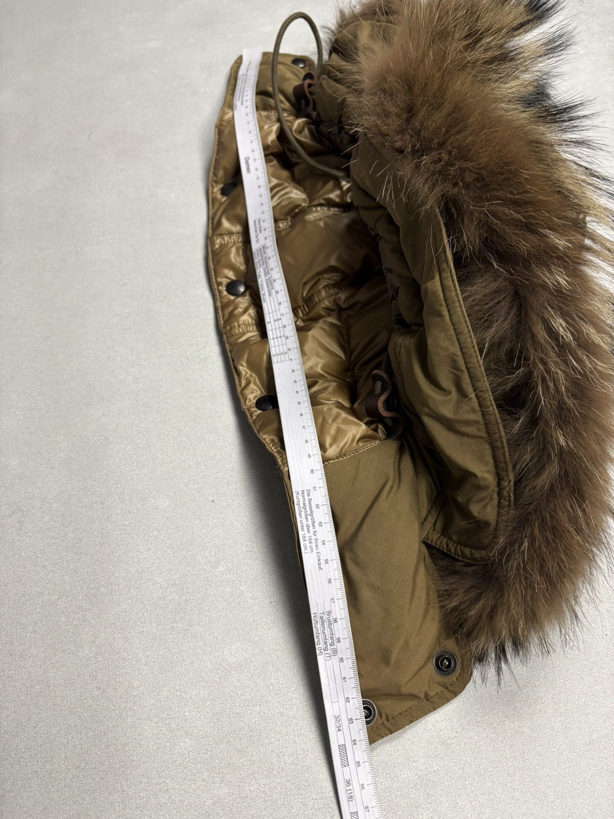 Moncler Moncler Detachable Down Hood With Real Fur Trim Brown Size ONE SIZE - 7 Thumbnail