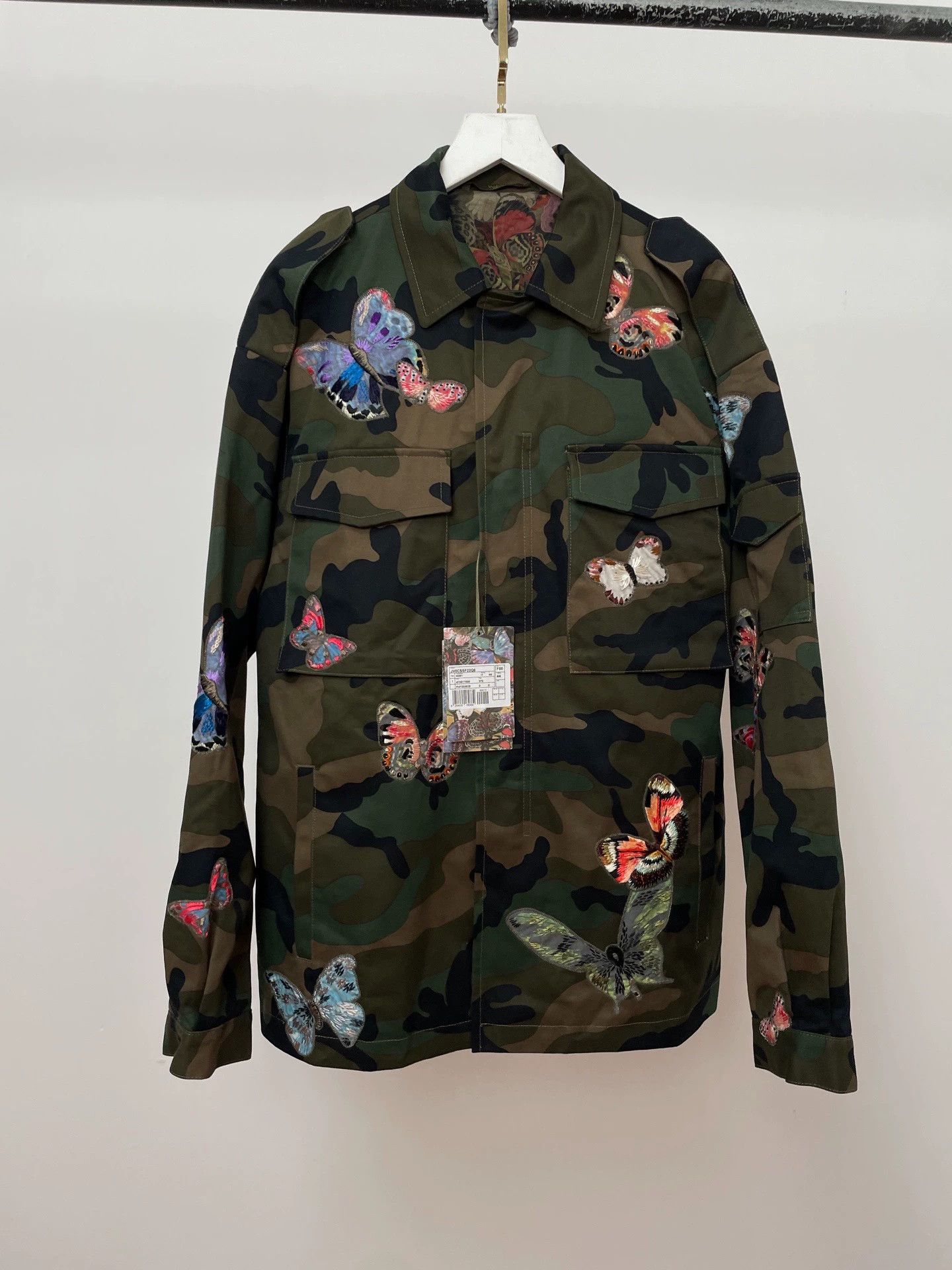 Valentino Valentino Butterfly Camo Embroidered Military Green Jacket Size M / US 6-8 / IT 42-44 - 1 Thumbnail