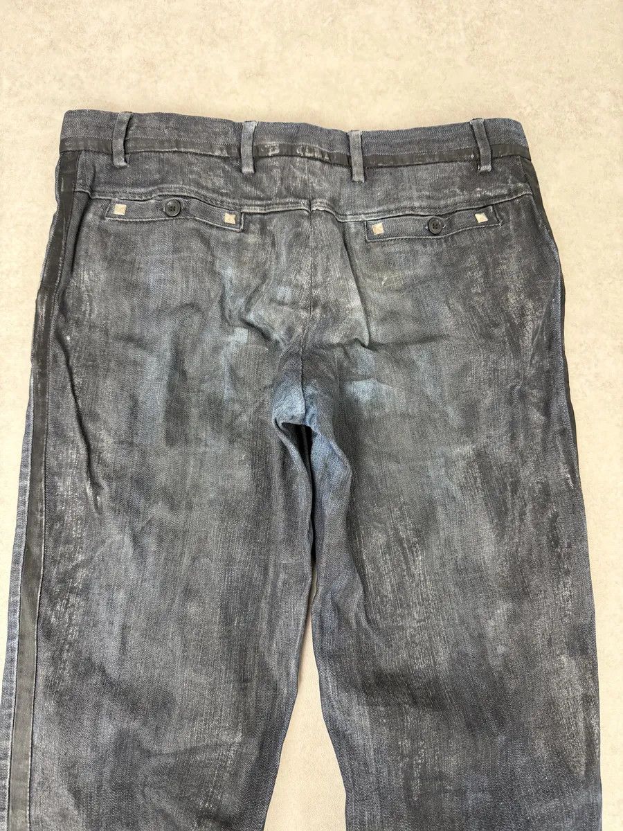 Dolce & Gabbana AW2006 Dolce & Gabbana Black Reworked Waxed Wenim Jeans Size US 32 / EU 48 - 11 Thumbnail