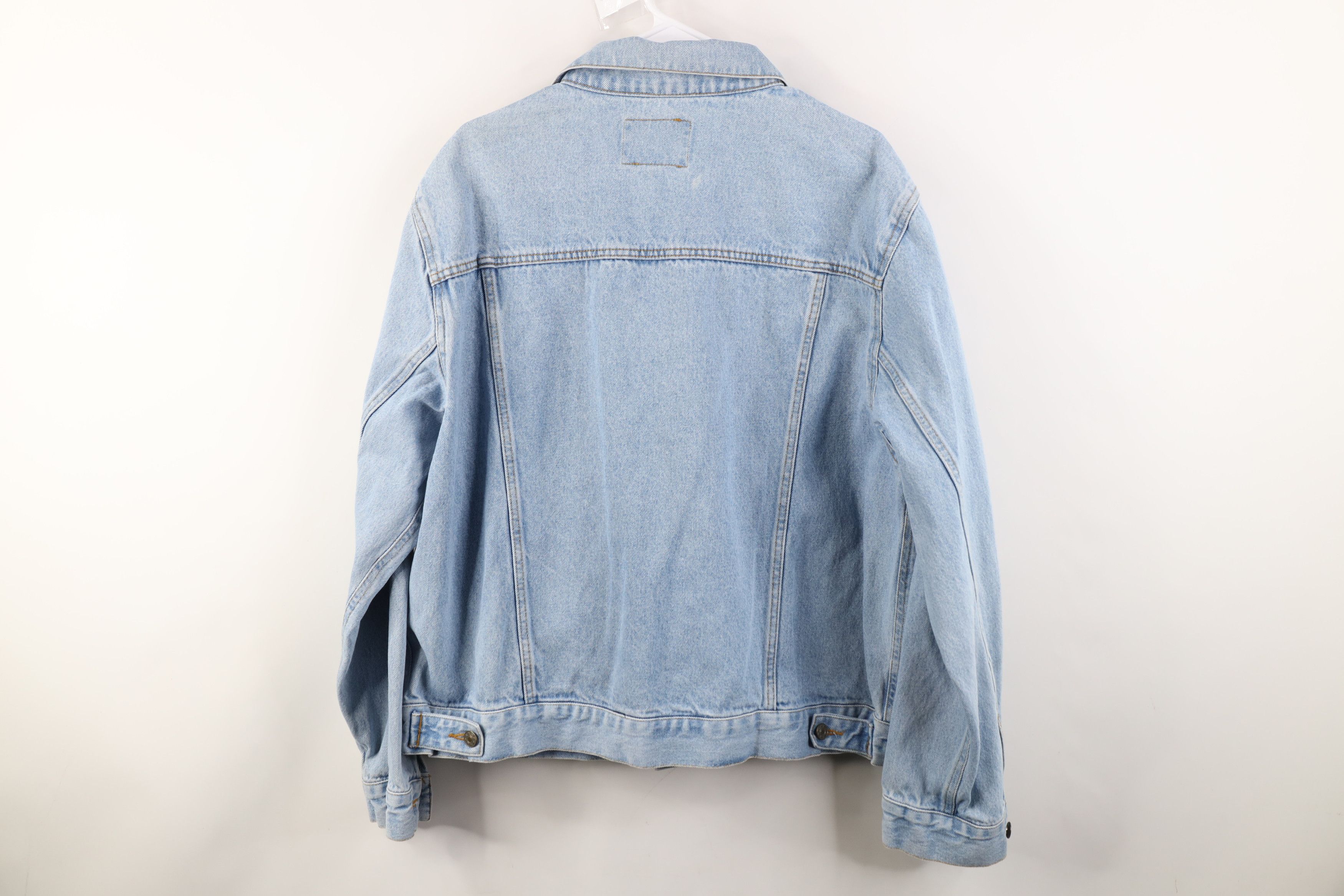 Vintage Vintage 90s Streetwear Denim Jean Trucker Jacket Blue Cotton Size US L / EU 52-54 / 3 - 14 Thumbnail