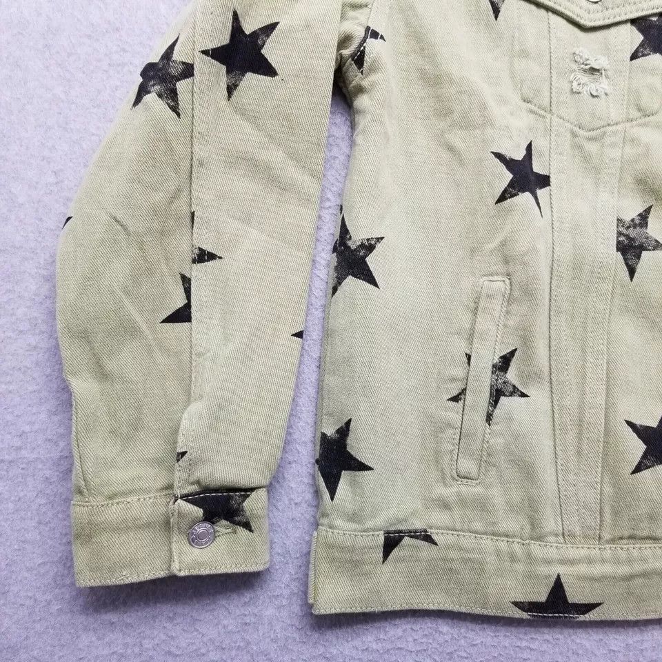 Other Zayla Jacket Womens Large Green Stars Denim Distressed Size L / US 10 / IT 46 - 17 Thumbnail