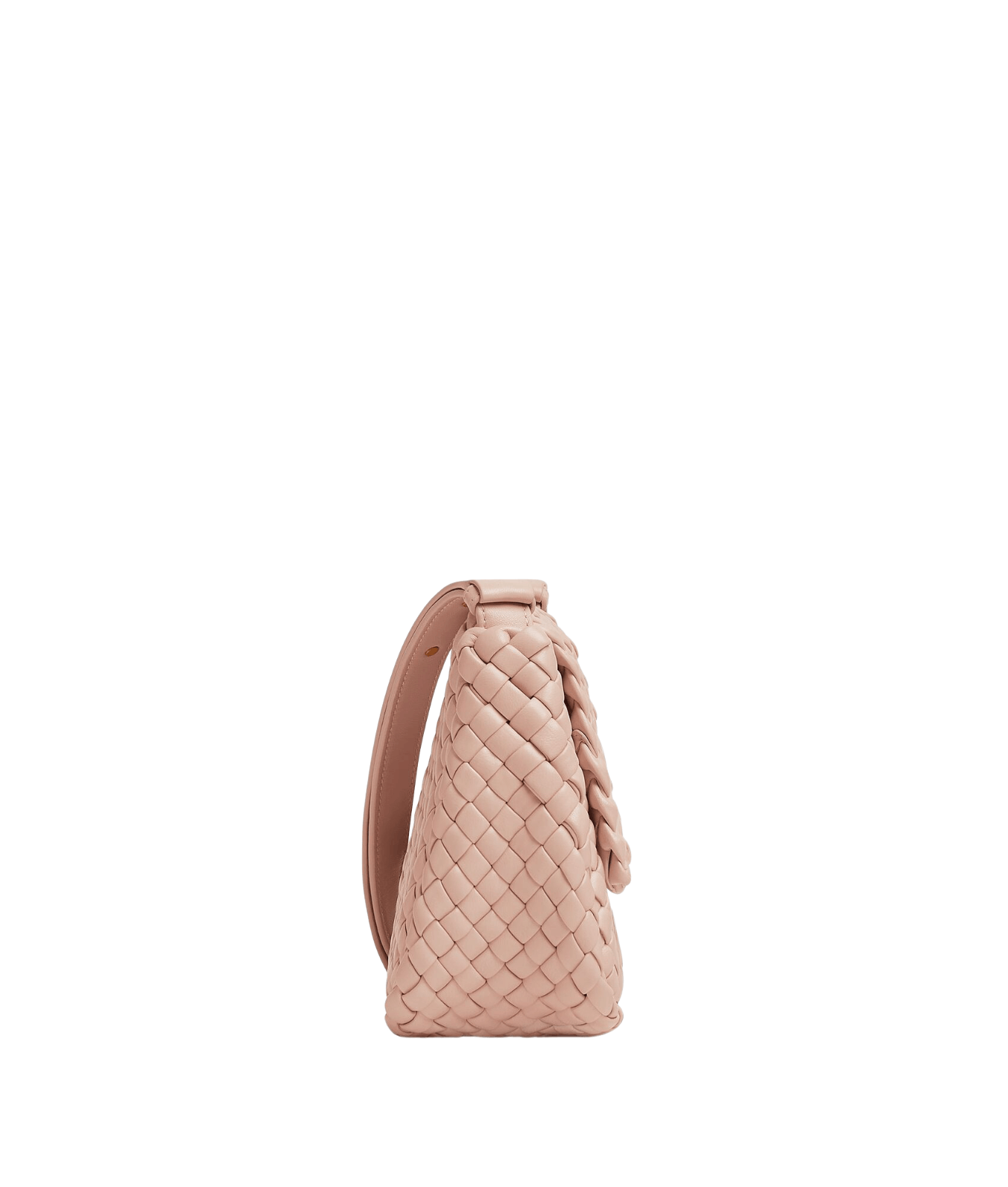 BOTTEGA VENETA Cobble Mini Lotus Leather Shoulder Bag