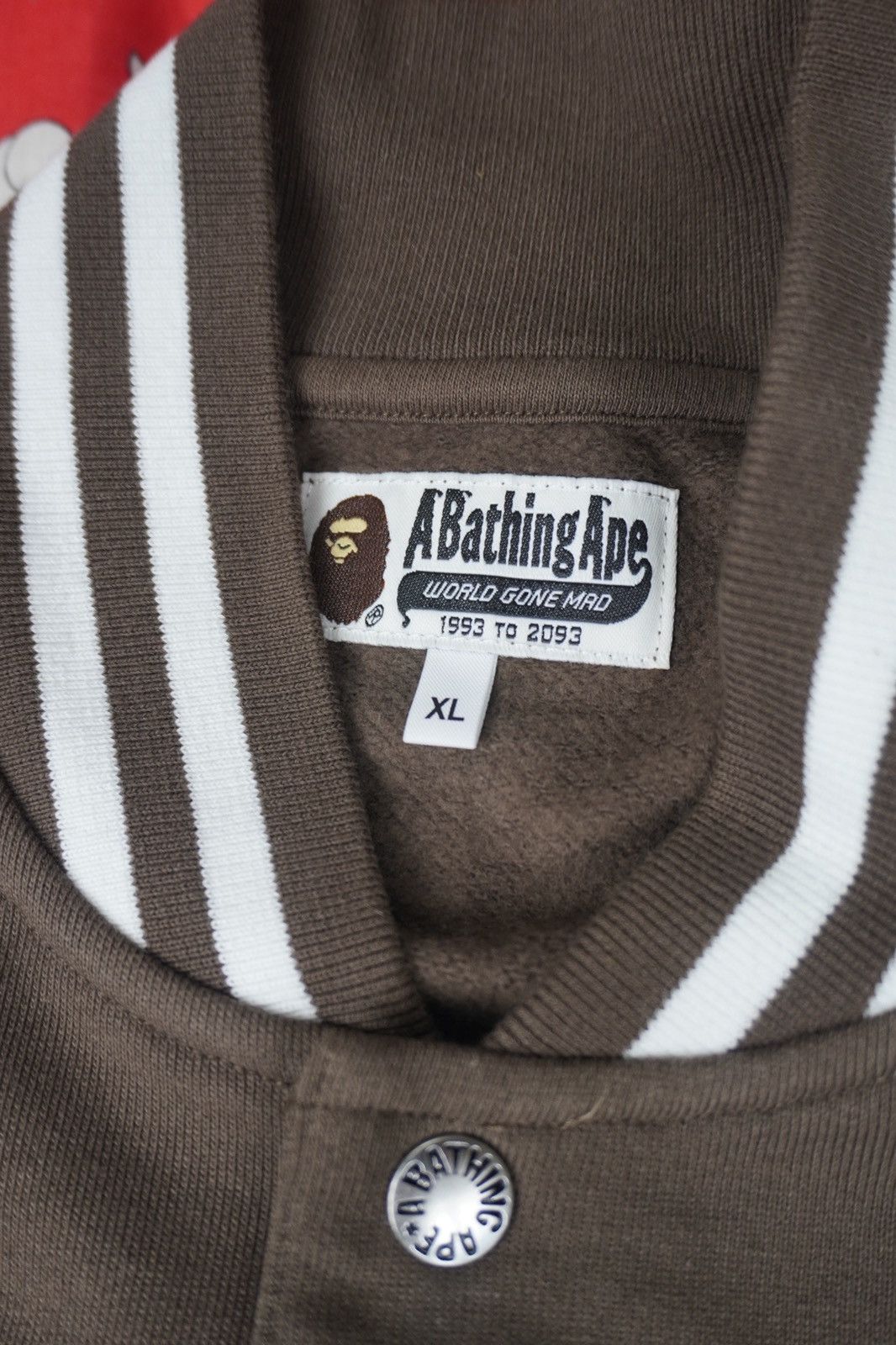 Bape A bathing ape varsity coach jacket sweater Size US XL / EU 56 / 4 - 4 Thumbnail