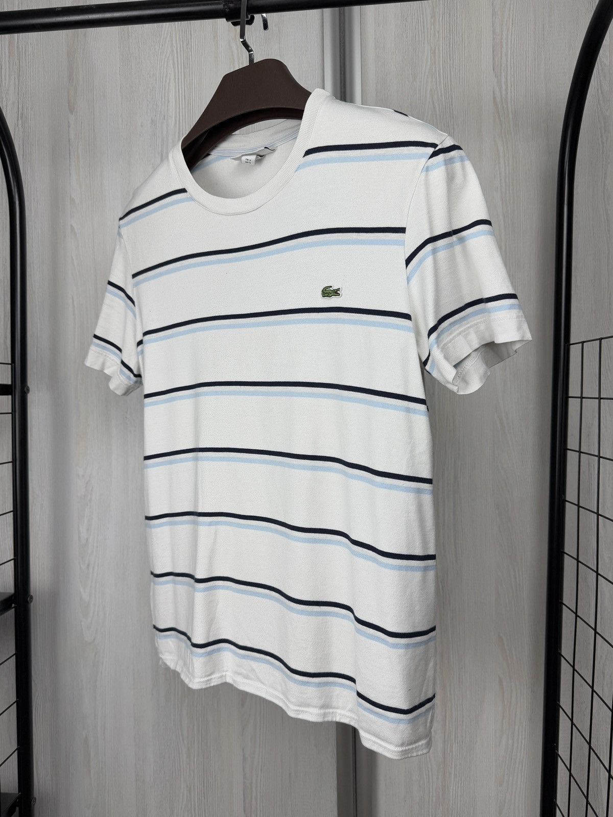 Lacoste Lacoste white striped cotton linen tee shirt size S Size US S / EU 44-46 / 1 - 5 Thumbnail