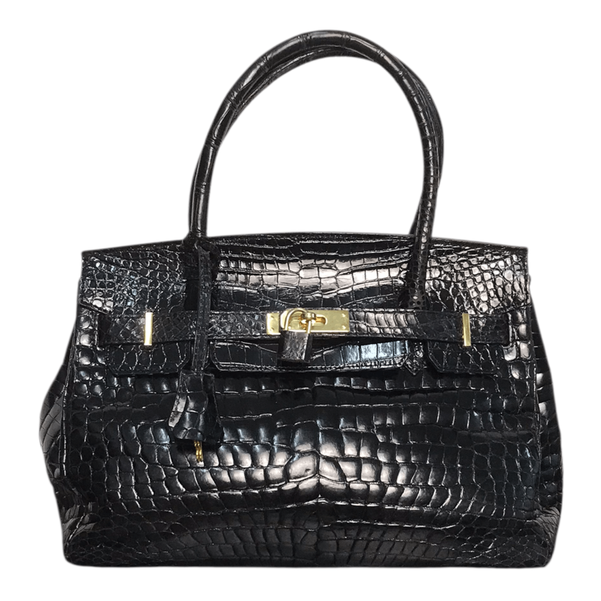 Leather G.Borri Crocodile Leather Birkin Handbag Size ONE SIZE - 1 Thumbnail