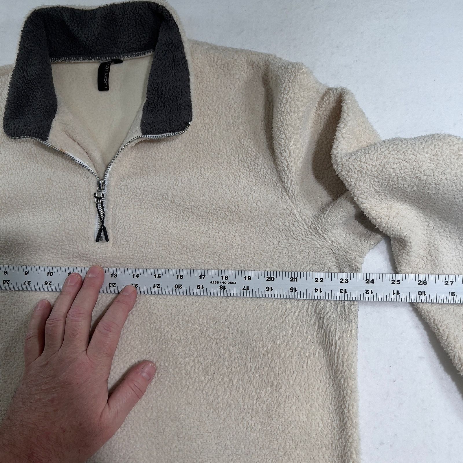 Other Lucky Love Sherpa 1/2 Zip Sweatshirt Woman's XL High Collar Size XL / US 12-14 / IT 48-50 - 8 Thumbnail