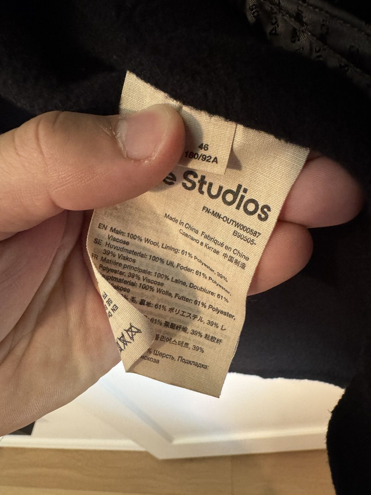 Acne Studios Acne studios double faced wool domen jacket Size US M / EU 48-50 / 2 - 3 Thumbnail