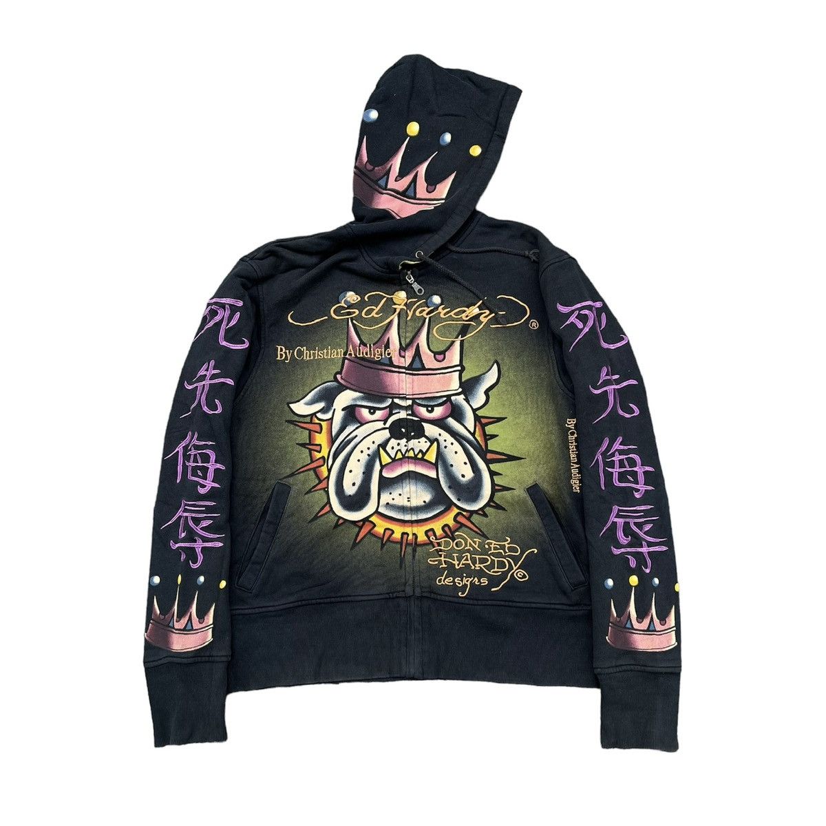 パーカー 00s Christian Audigier Hoodie Buddha y2k Christian Audigier Y2K Panther Blue Hoodie Jacket S | eBay