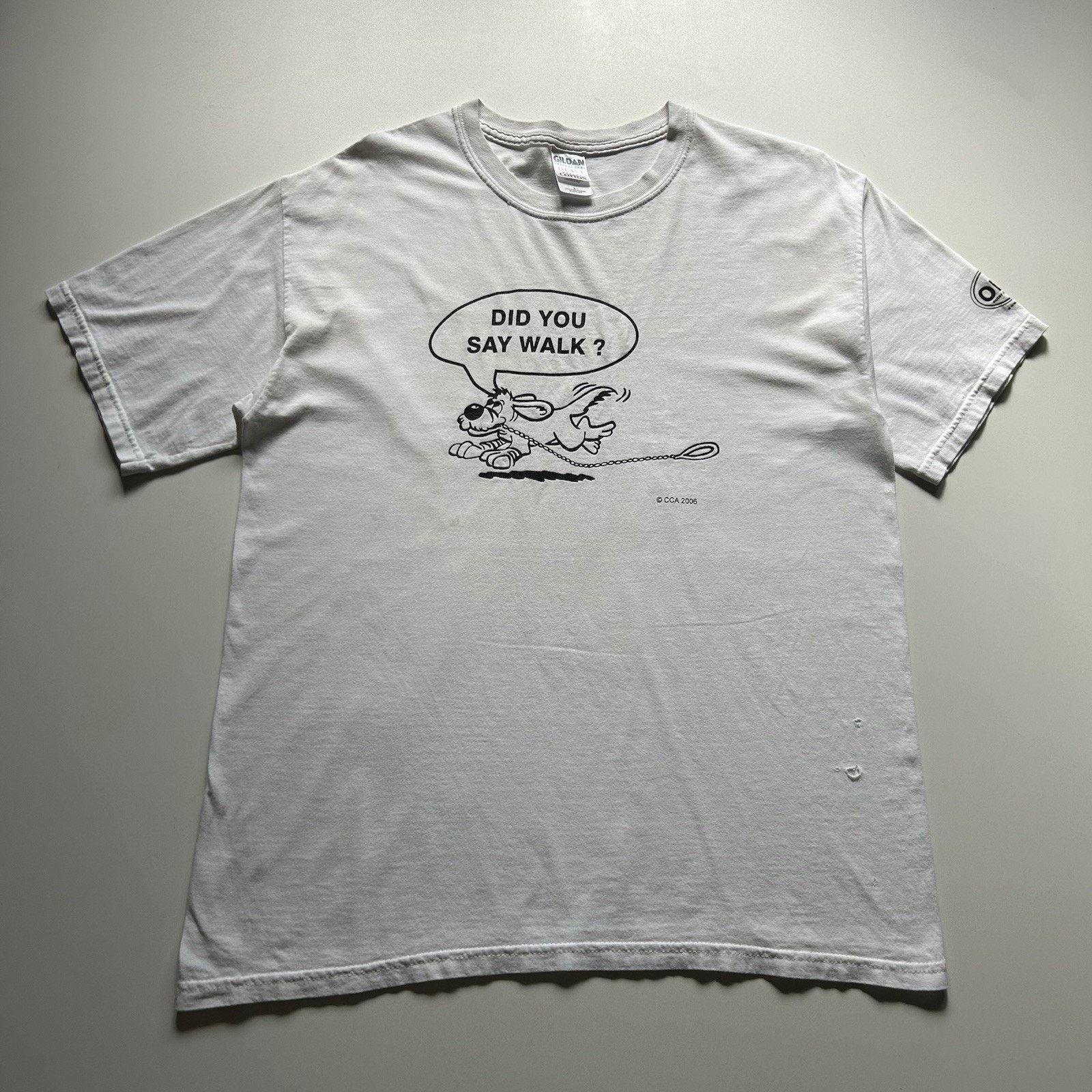 Gildan Vintage Funny Dog T-Shirt Large Did You Say Walk? Animal Art Size US L / EU 52-54 / 3 - 1 Thumbnail