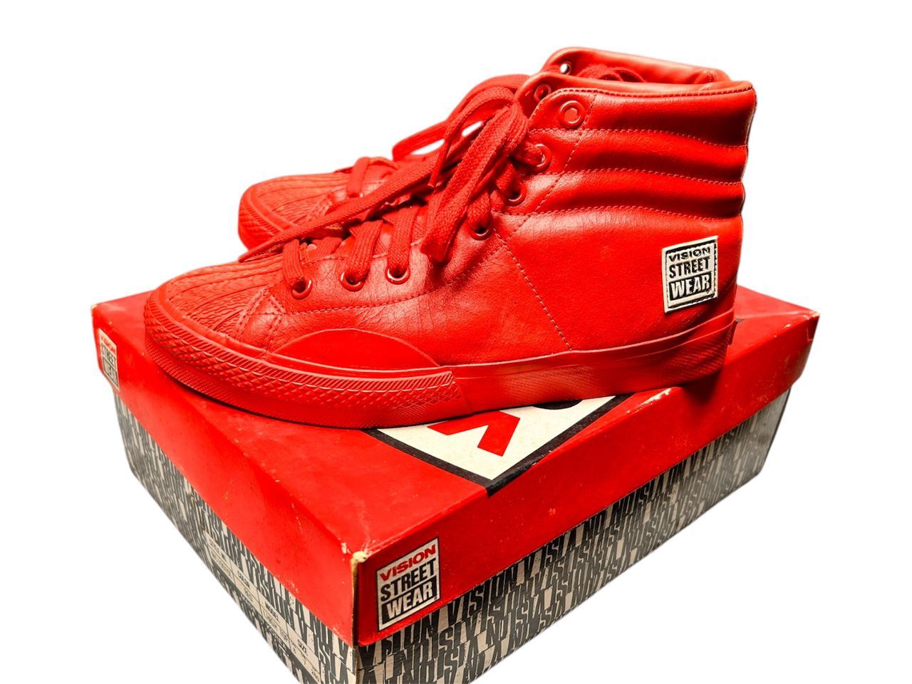 Vision Streetwear Vintage NOS VISION STREET WEAR Hi Top Leather Sneakers Shoes Size US 8 / EU 41 - 9 Thumbnail