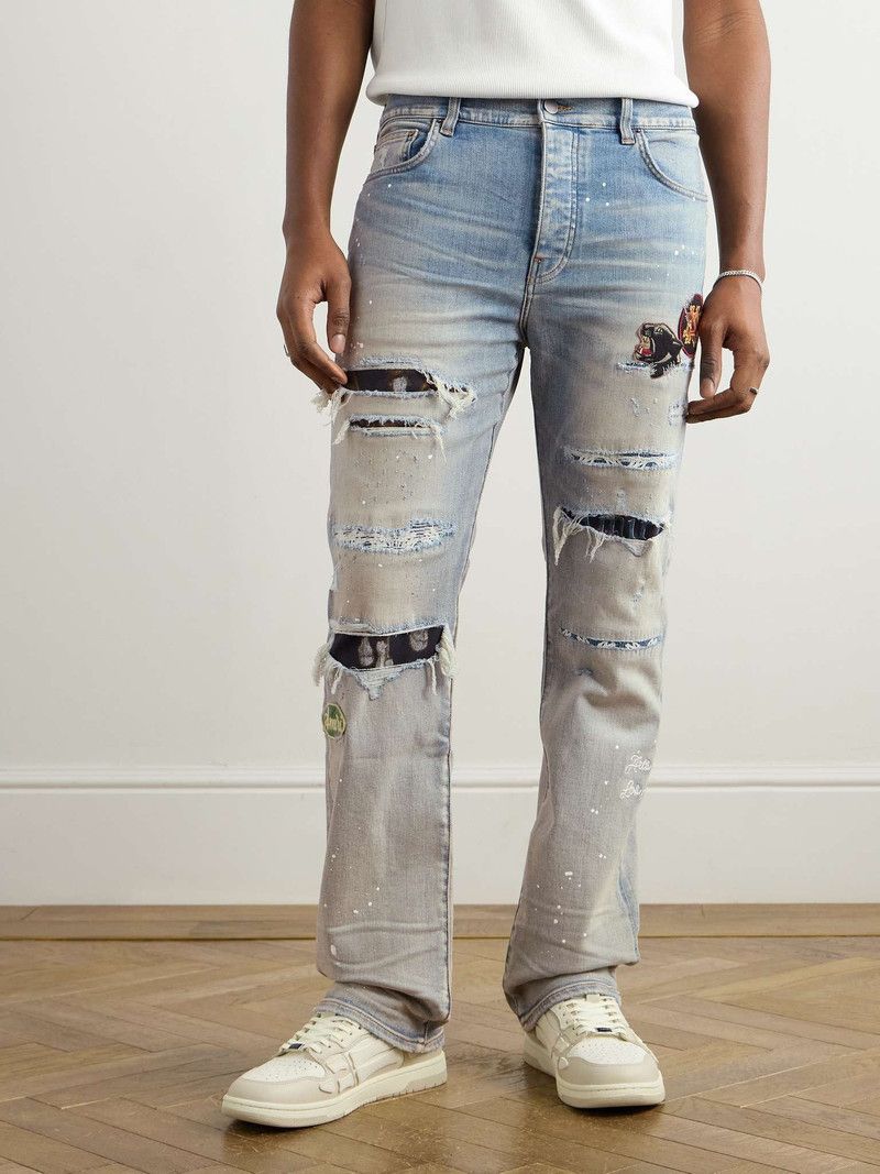 Amiri oc11z0126 Skinny-Fit Distressed Paint-Splattered Jeans Size US 36 / EU 52 - 3 Thumbnail