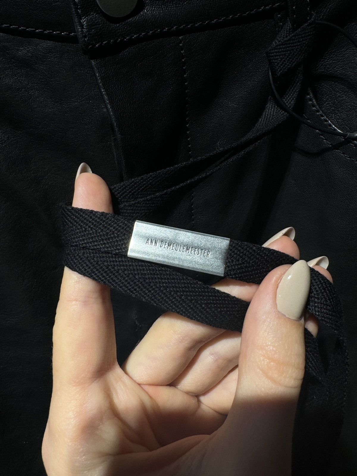 Ann Demeulemeester Last Size Ann Demeulemeester FW 24 Black Leather Pants Size US 34 / EU 50 - 4 Thumbnail