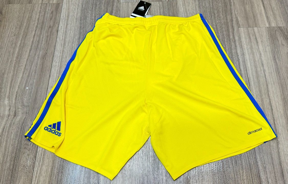 Adidas Ukraine 15/16 home short (Bnwt) Size US 28 / EU 44 - 2 Thumbnail