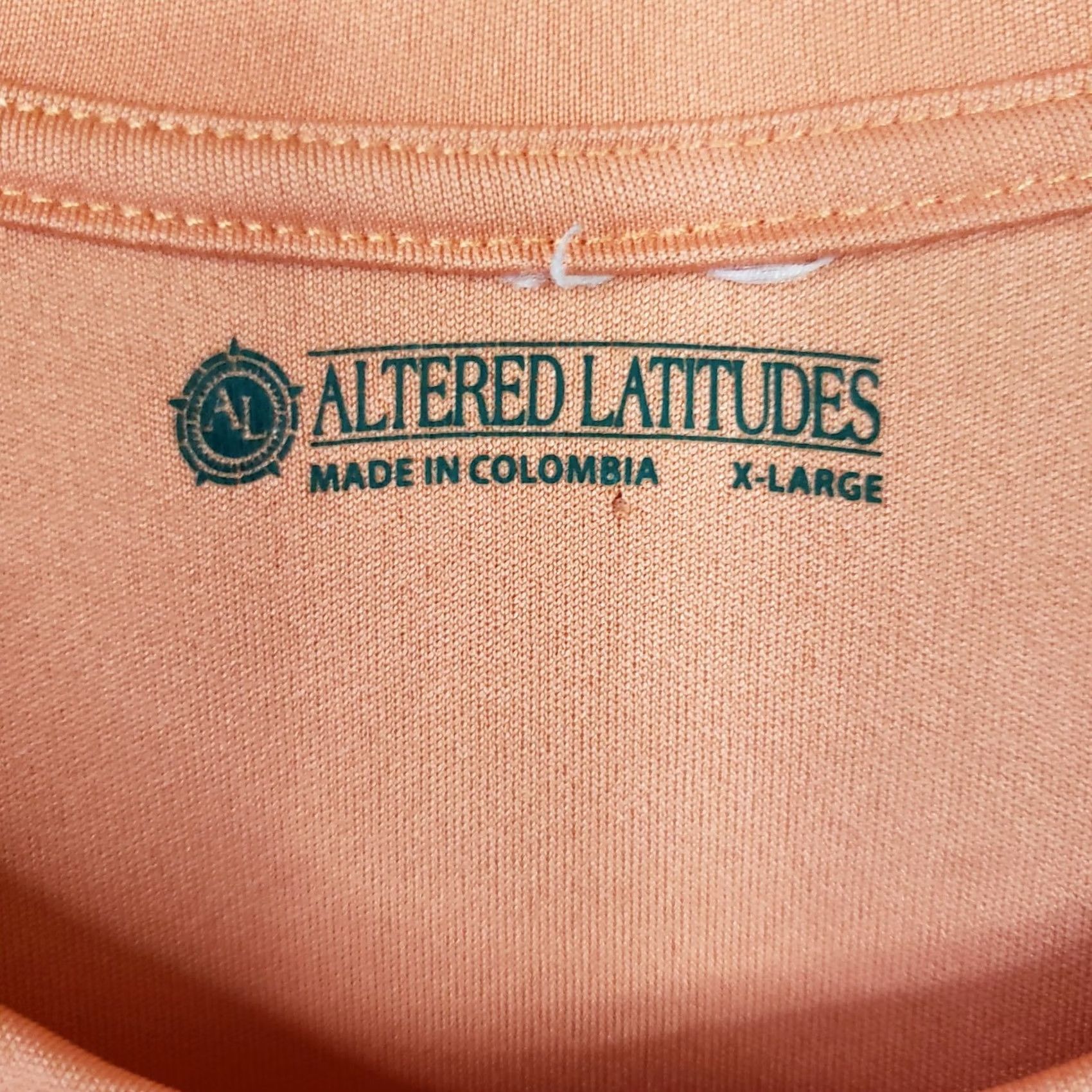 Vintage Altered Latitudes Carolina BILLFISH Classic Long Sleeve Peach Map T-Shirt XL Size US XL / EU 56 / 4 - 7 Thumbnail