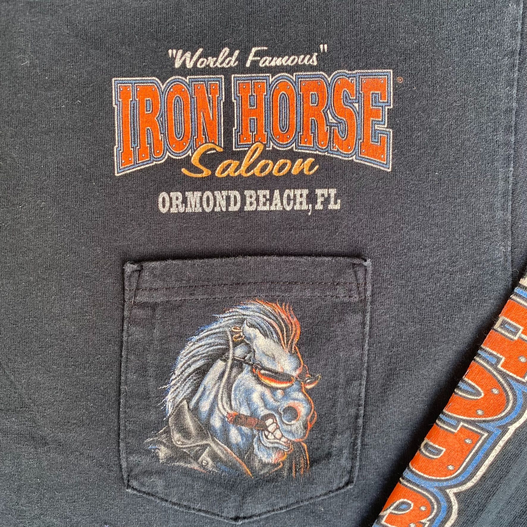 Vintage Vintage Y2K Iron Horse Saloon Shirt Punk Long Sleeve Tee Size US L / EU 52-54 / 3 - 3 Thumbnail