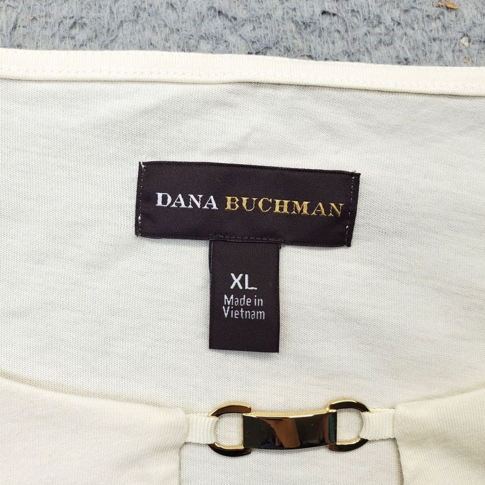 Vintage Dana Buchman Blouse Women XL Cream Long Sleeve Pullover Top Round Neck Casual Size XL / US 12-14 / IT 48-50 - 6 Thumbnail