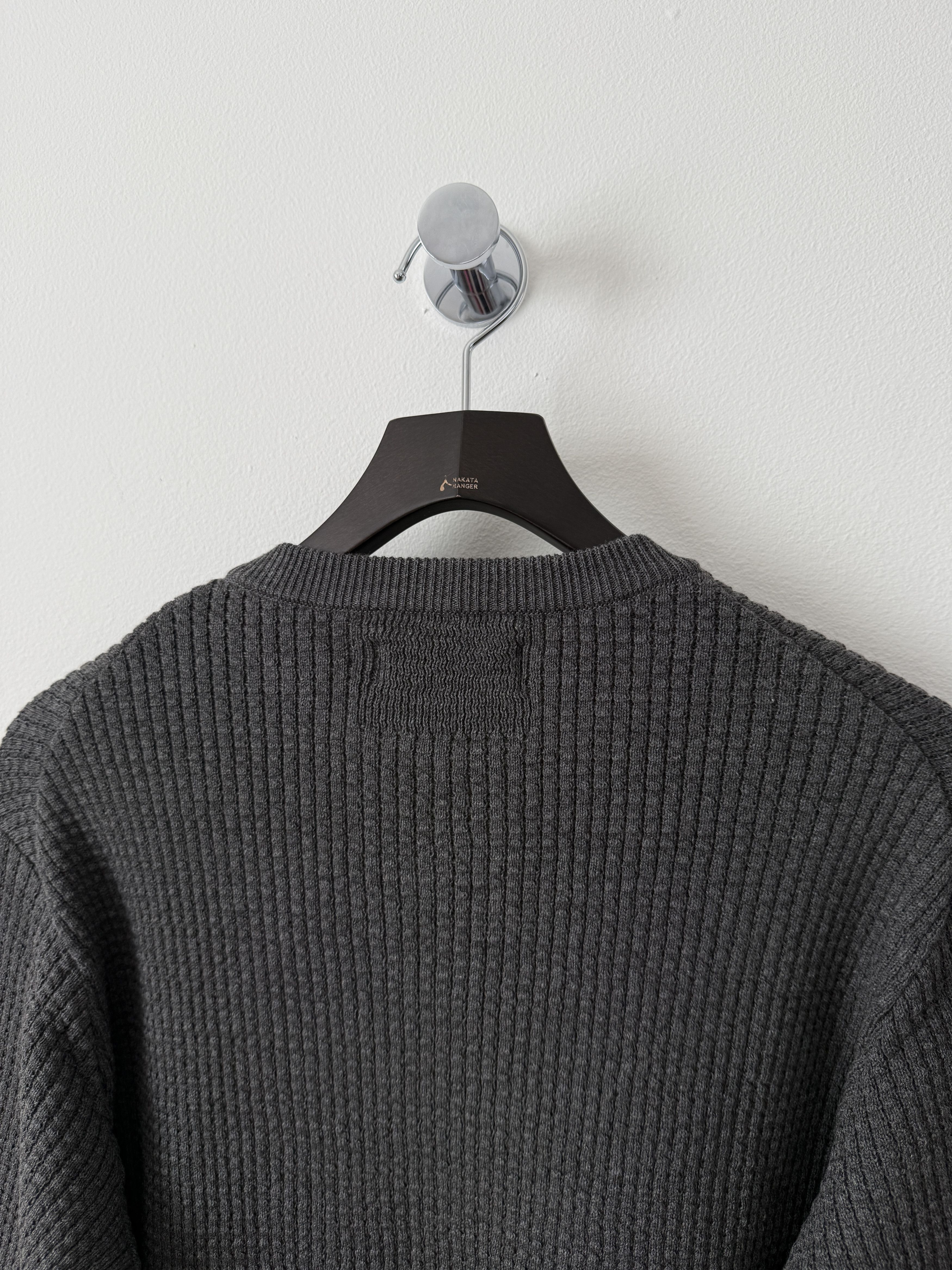 Vuja De Relaxed Waffle Knit Sweater Charcoal Size US S / EU 44-46 / 1 - 8 Thumbnail
