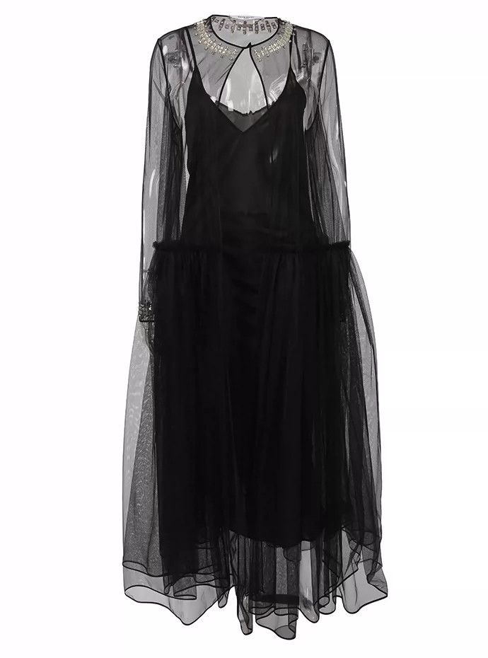 Givenchy Givenchy Crystal-embellished sheer mesh jacket erl Size L / US 10 / IT 46 - 1 Thumbnail