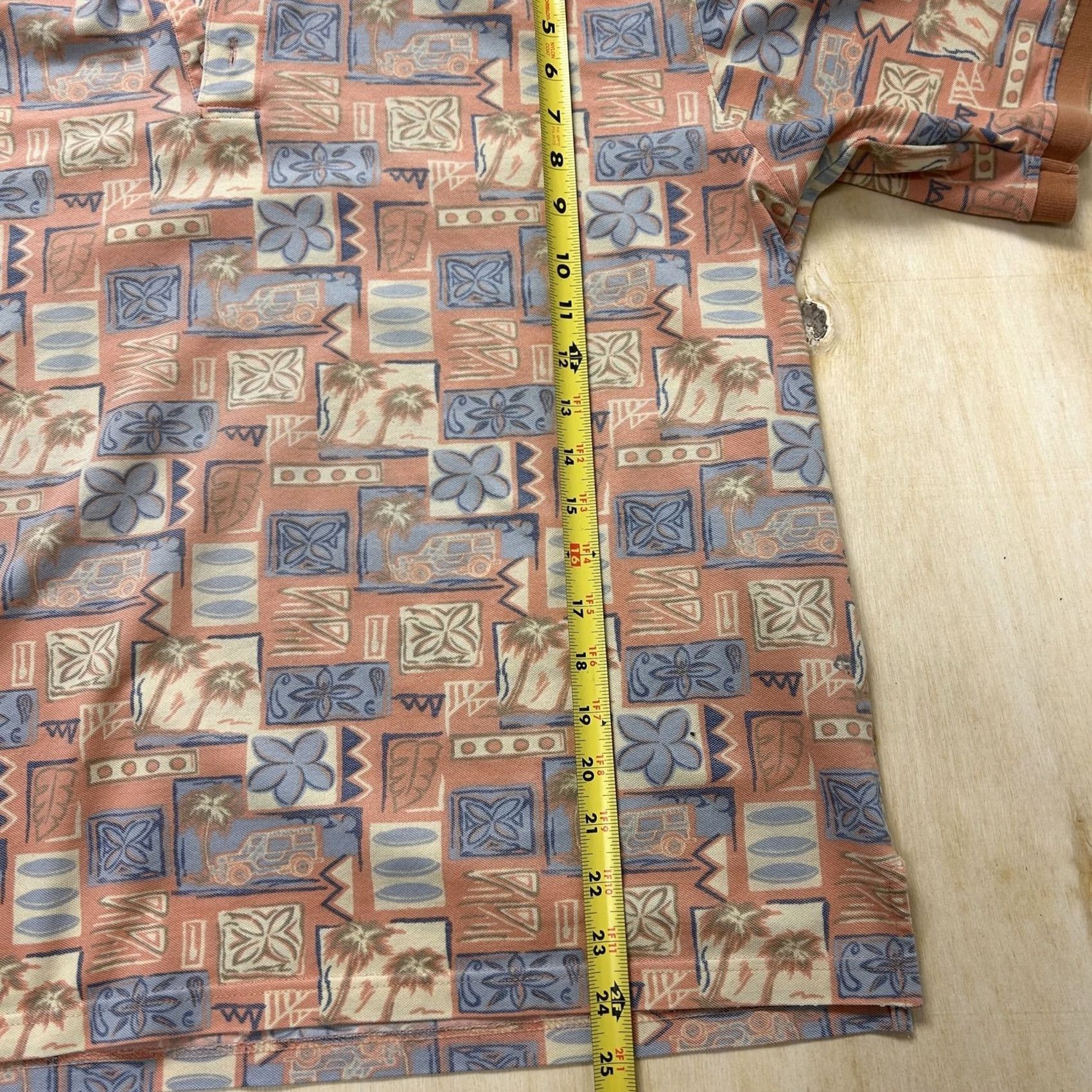 Paradise Paradise Blue Polo Shirt Mens XL Multicolor Patchwork Short Sleeve Tropical Beach Mens XL Polo Shirt Multicolor Patchwork Beach Casual Summer Men Size US XL / EU 56 / 4 - 5 Thumbnail