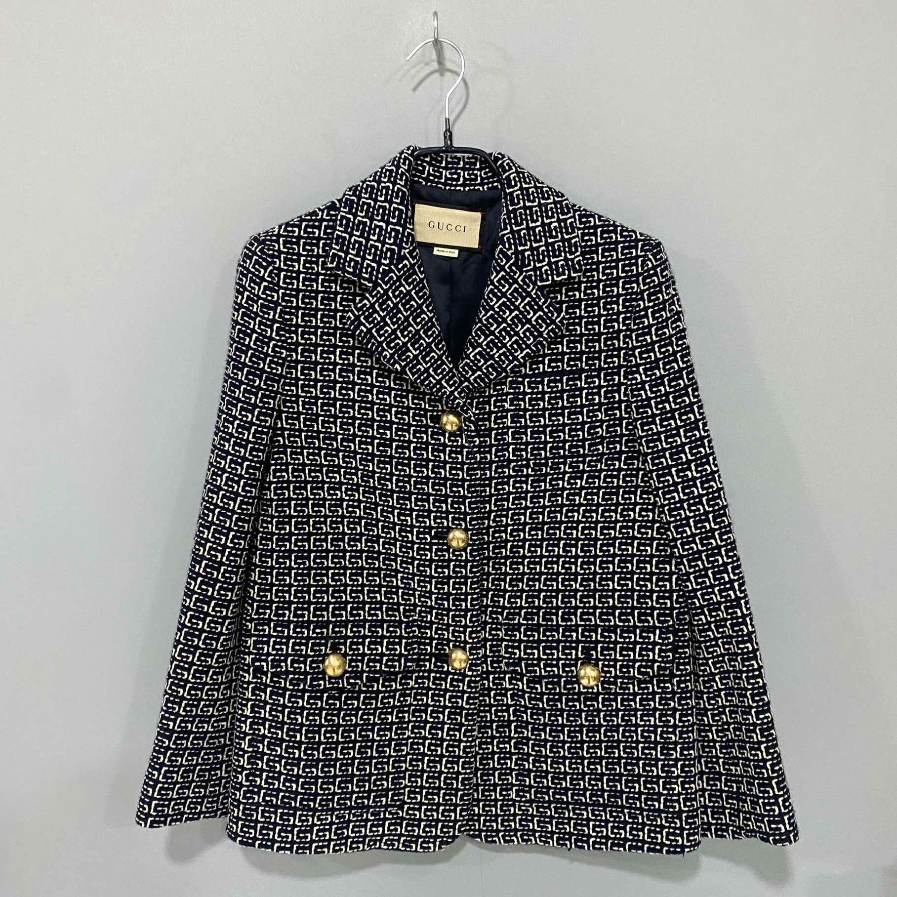 Gucci Gucci Formal Wool Gold Jacket S Women Size S / US 4 / IT 40 - 1 Thumbnail