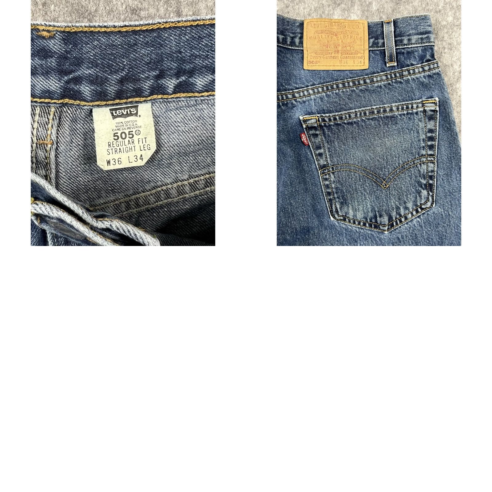 Levi's VINTAGE Levi's 505 Jeans Men Regular Fit Straight Leg Denim Size 36x34 Blue Size US 36 / EU 52 - 8 Thumbnail