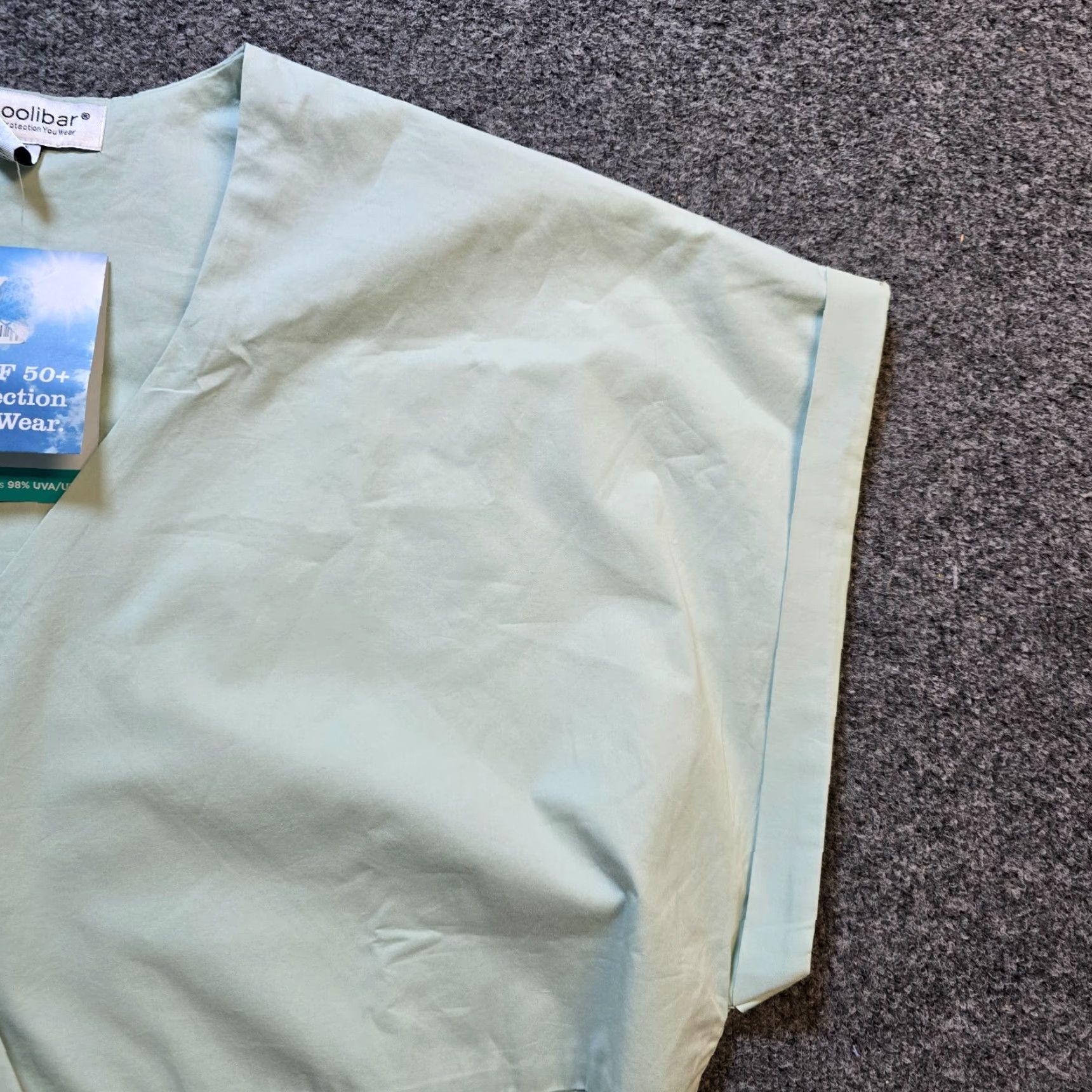 Vintage Coolibar Dress Womens XL Green Wrap Sunny Isles Short Sleeve UPF Casual Dress Shirt Size 40" / US 18 - 3 Thumbnail