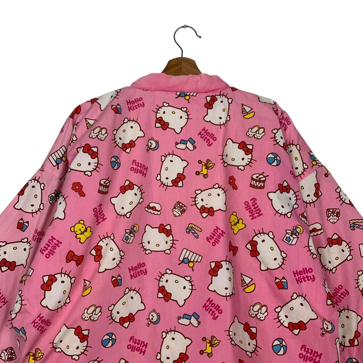 Japanese Brand Vintage HELLO KITTY Fullprint Pink Kimono Jacket #2820-C127 Size M / US 6-8 / IT 42-44 - 16 Thumbnail