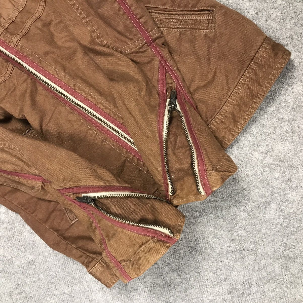 Japanese Brand × Vintage BALL BRAND BROWN BIKES STYLE ZIPPER JACKET Size US M / EU 48-50 / 2 - 13 Thumbnail