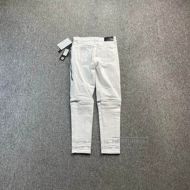 Amiri Amiri Size 26 White zip-up jeans Size US 26 / EU 42 - 4 Thumbnail