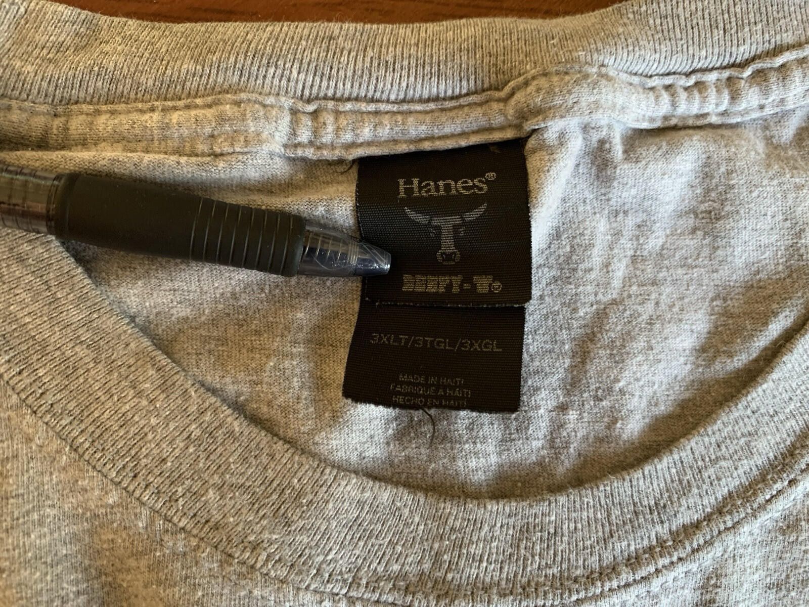 Hanes Hanes Men's Beefy-T 3XLT Gray T-Shirt - Best-Seller! Size US XXL / EU 58 / 5 - 5 Thumbnail