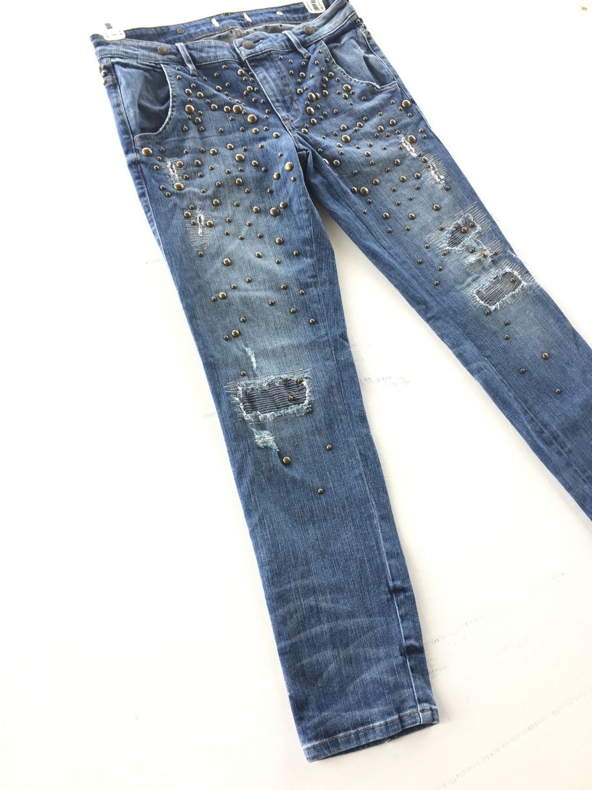 Guess Guess shashiko boro low rise with iron beads USA jeans Size US 31 - 2 Thumbnail
