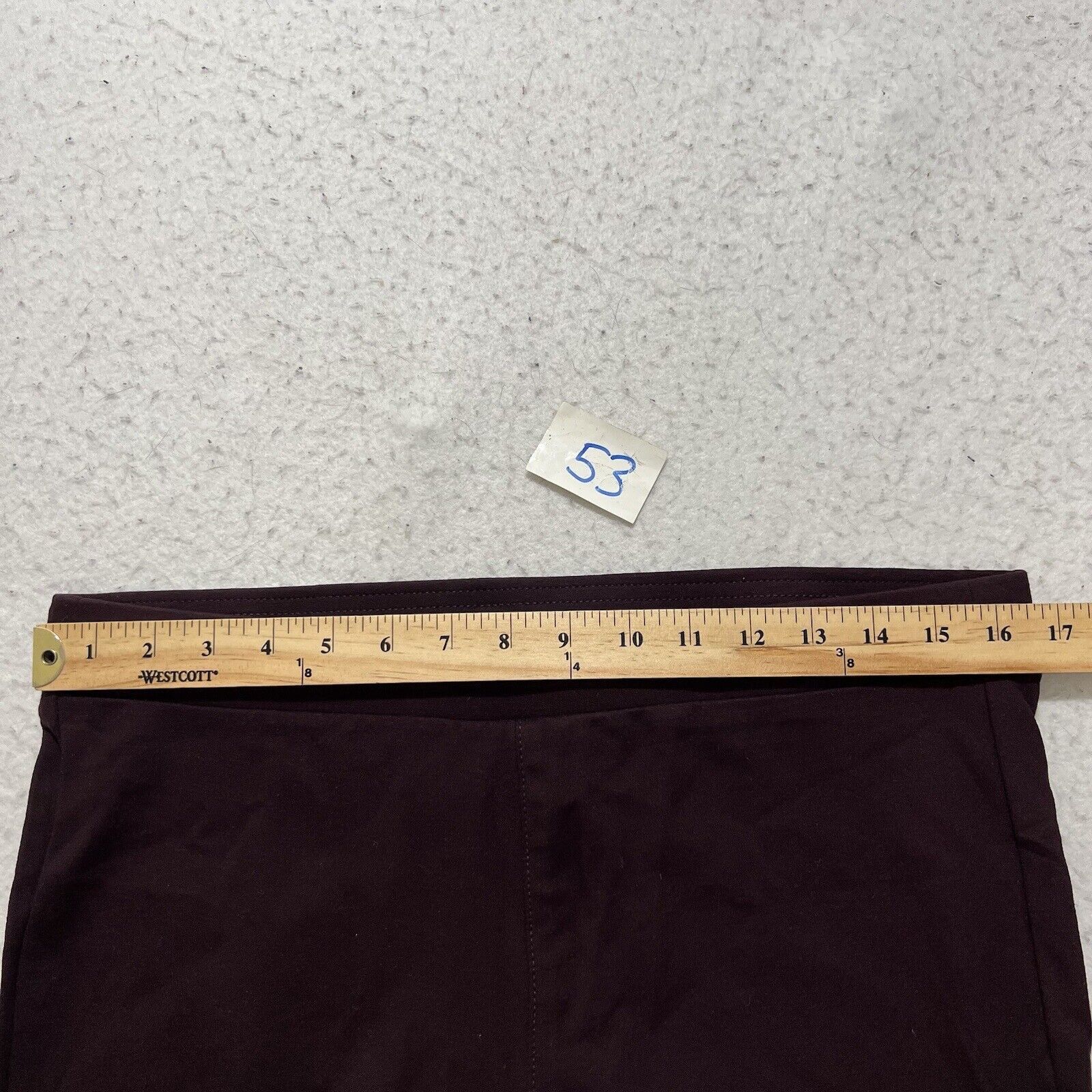 Ambrosi Studio a.n.a Large Pull On Flat Front Legging Capri Pants Burgundy Size 34" / US 12 / IT 48 - 9 Thumbnail