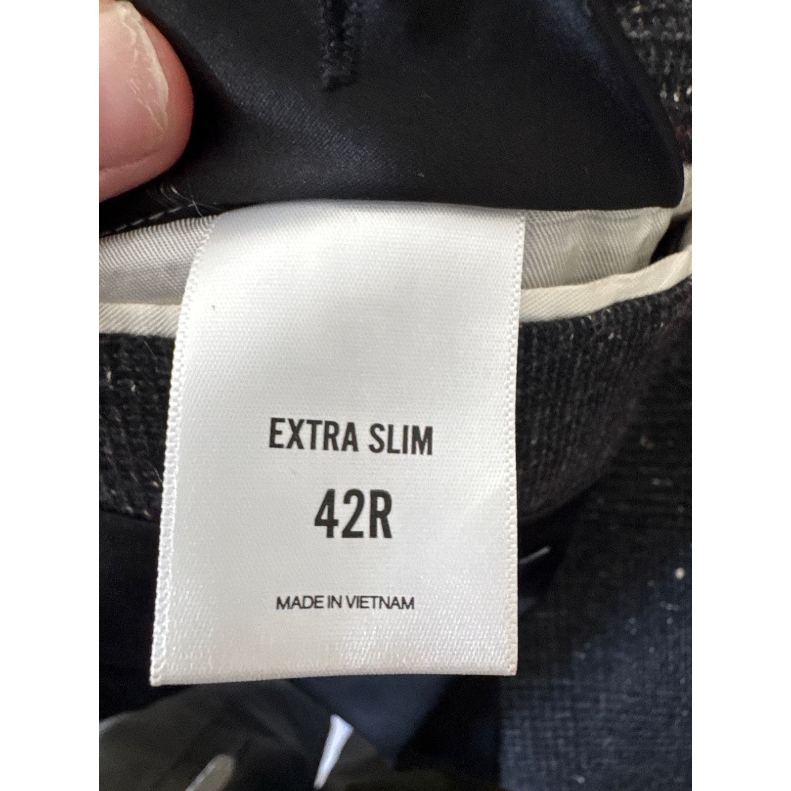 Express EXPRESS Extra Slim Wool Two Button Blazer Charcoal Gray 42R Size 42R - 7 Thumbnail