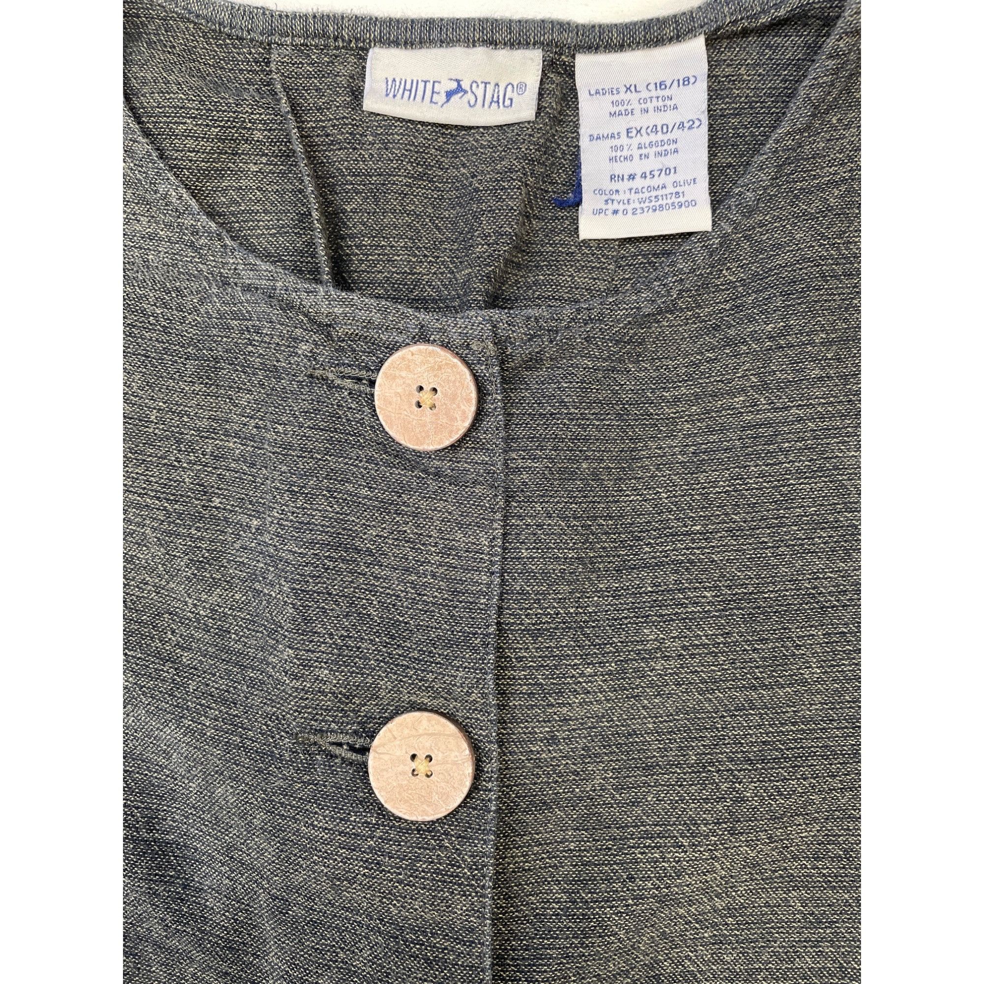 Other White Stag Womens Dark Green Button up Loose Fit Shirt Size Size XL / US 12-14 / IT 48-50 - 5 Thumbnail