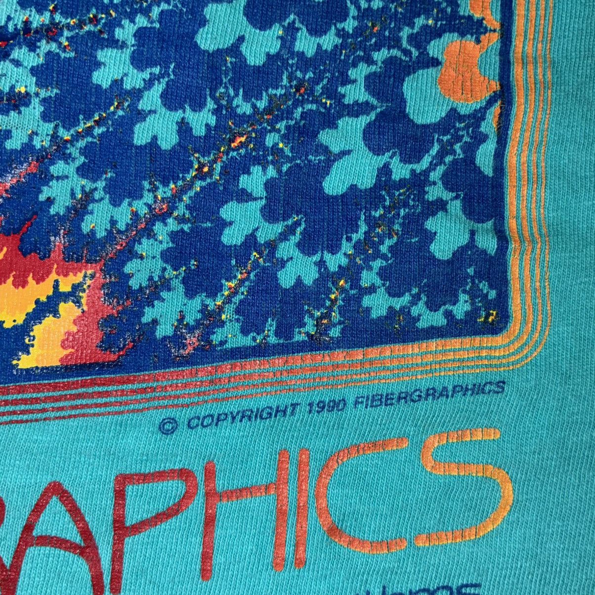 Hanes 90s Fractal Art Tee Shirt Size US L / EU 52-54 / 3 - 3 Thumbnail