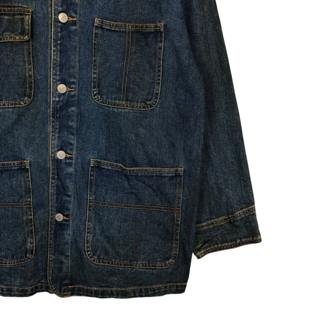 Japanese Brand 🔥VINTAGE DENIM CHORE JACKET UNIQLO JAPAN ISSEY MIYAKE Size US M / EU 48-50 / 2 - 7 Thumbnail