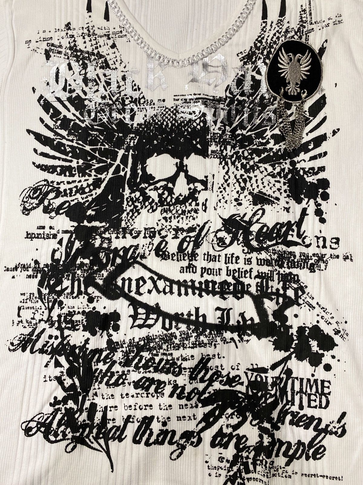 Japanese Brand Batsu Studio Poem Skull Gothic Punk Tshirt Size US L / EU 52-54 / 3 - 4 Thumbnail