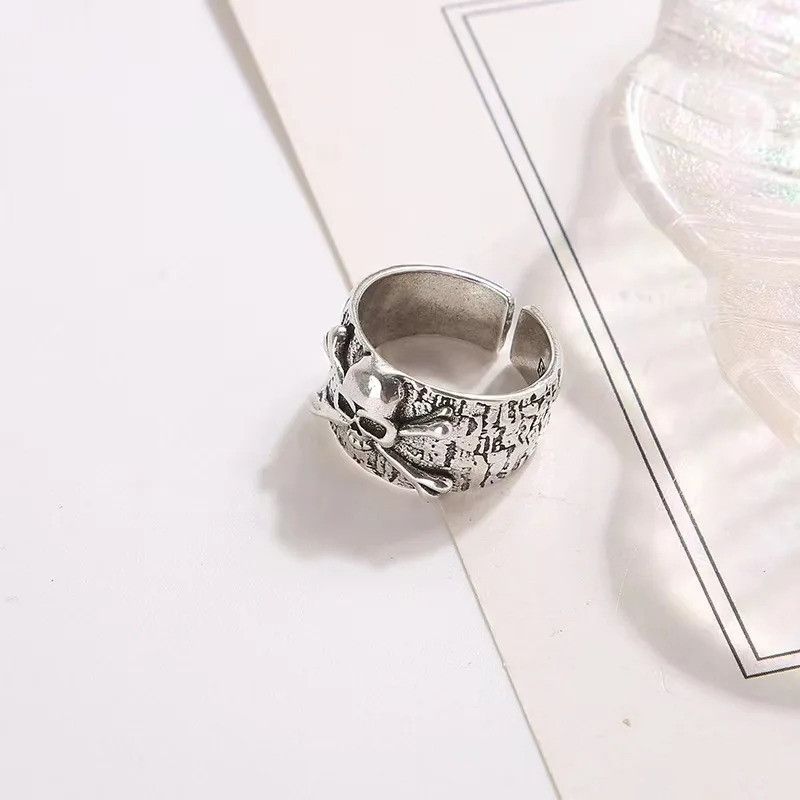 Japanese Brand Retro Skull Wide Ring Size ONE SIZE - 3 Thumbnail